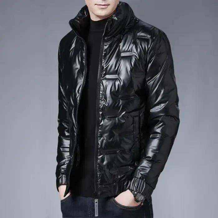 Parkas hommes manteaux rembourrés rembourrage fermeture éclair noir hommes doudoune courte Inter spé