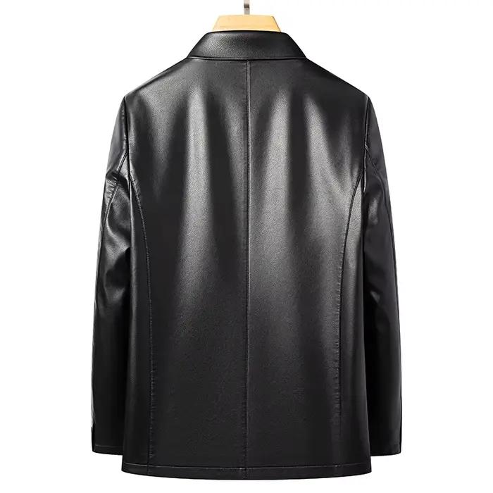 YN-2582 printemps nouveau manteau en cuir véritable bouton haut de haute qualité manteau en peau de