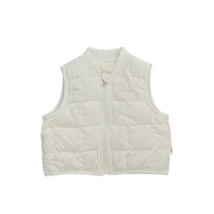 2025 hiver nouveau bébé sans manches doudoune infantile garçons filles solide chaud gilet enfant en