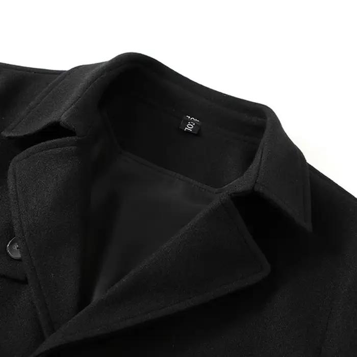 Veste en laine hommes grande taille 12XL couleur unie vestes manteaux en laine mâle automne hiver lo