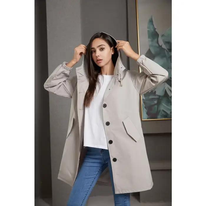 Fahsyee imperméable femmes, veste de pluie imperméable imperméable à capuche coupe-vent extérieur lo