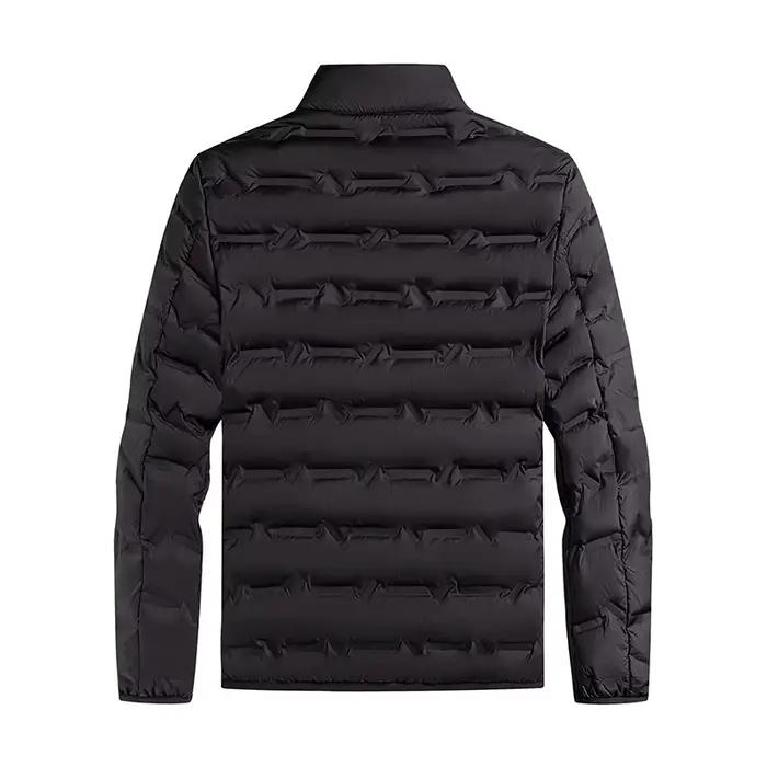 Graphène auto-chauffant doudoune hommes solide coupe-vent plissé doudoune col montant classique chau