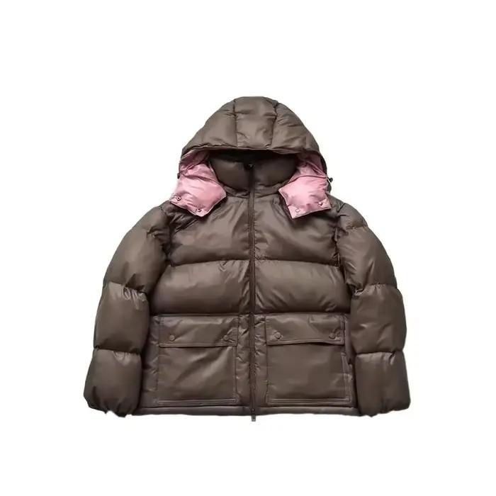 Doudoune légère et chaude pour femme, veste à capuche, surdimensionnée, décontractée, Chic, manteau