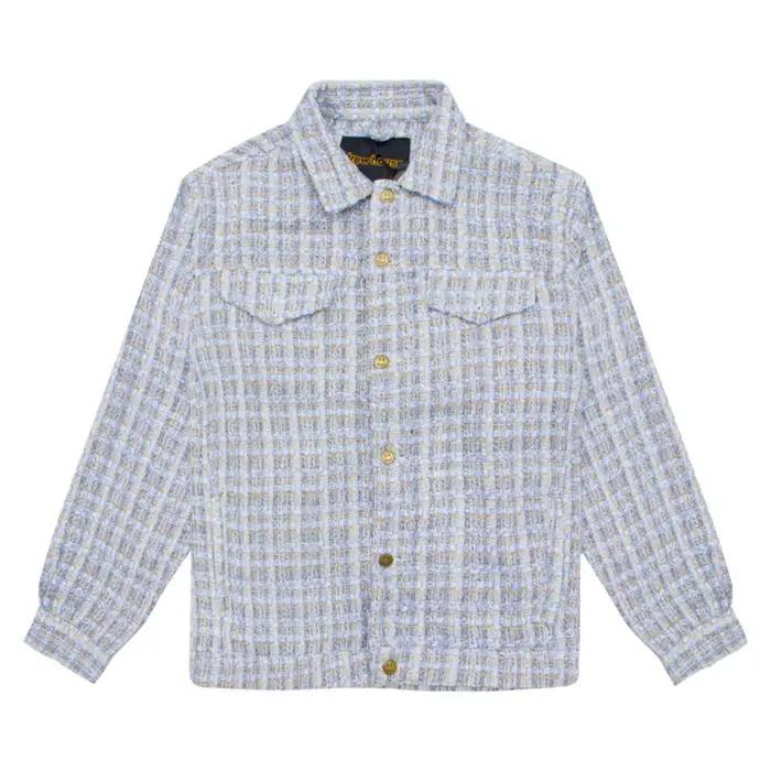 Veste en jean ample pour homme avec logo brodé Drew House, style rétro américain, imprimé de créateu
