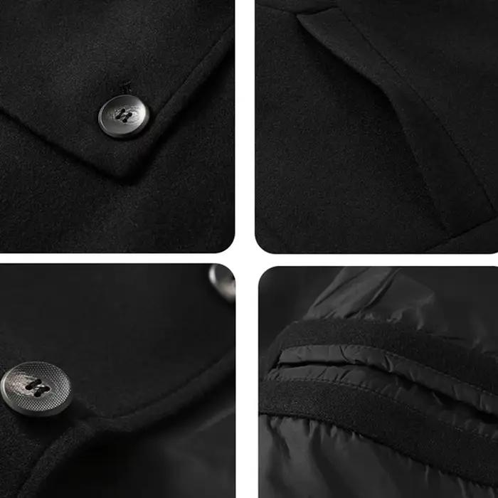 Veste en laine hommes grande taille 12XL couleur unie vestes manteaux en laine mâle automne hiver lo