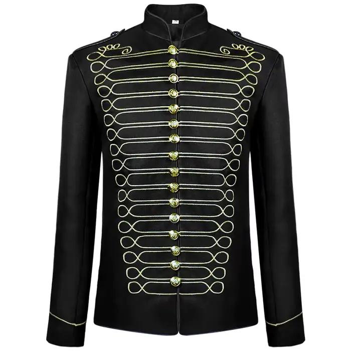 Veste de Défilé de Batteur Militaire pour Homme, Manteau Steampunk Hussar, Costume Cosplay Médiéval,