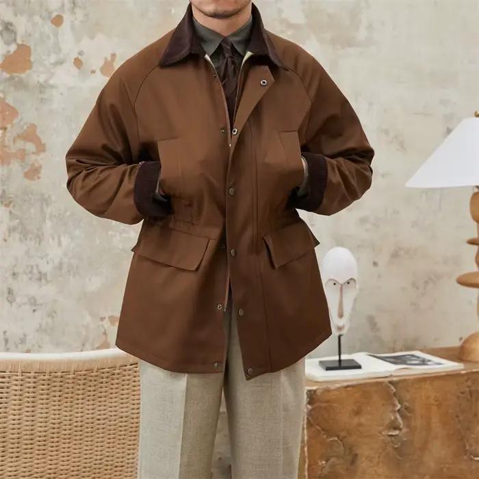 Deer Sanxian-Veste coupe-vent imperméable pour homme, vêtements de chasse à la taille, veste d'affai