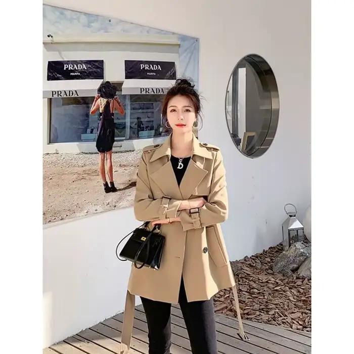 Ingent Hector-Veste Coupe-Vent Courte pour Femme, Manteau de Tempérament Coréen, Pardessus à Fouet H
