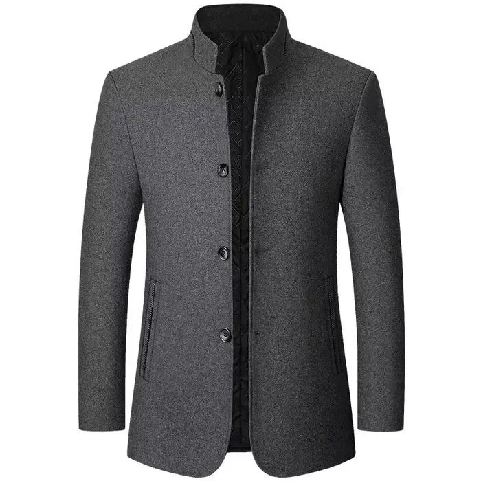 Manteau d'hiver pour homme de la marque BROWON, style chinois, col montant, couleur unie, pour homme