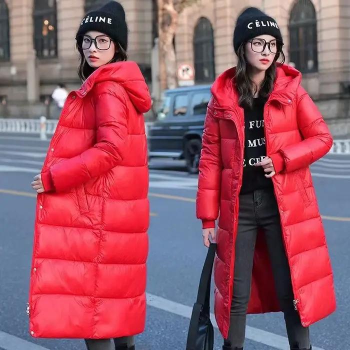 Veste matelassurera en coton chaud pour femmes, Parkas longues, Manteau de neige, Vêtements d'extéri