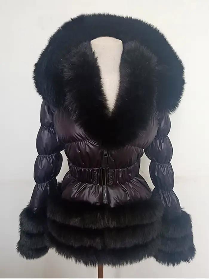 ZADORIN manteau d'hiver femmes nouvelle mode manteau en fausse fourrure manches détachables capuche