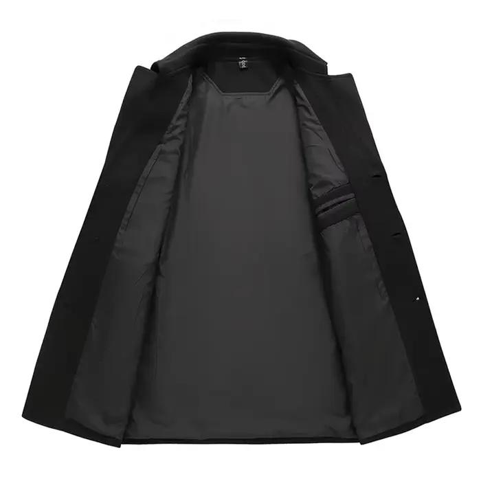 Veste en laine hommes grande taille 12XL couleur unie vestes manteaux en laine mâle automne hiver lo