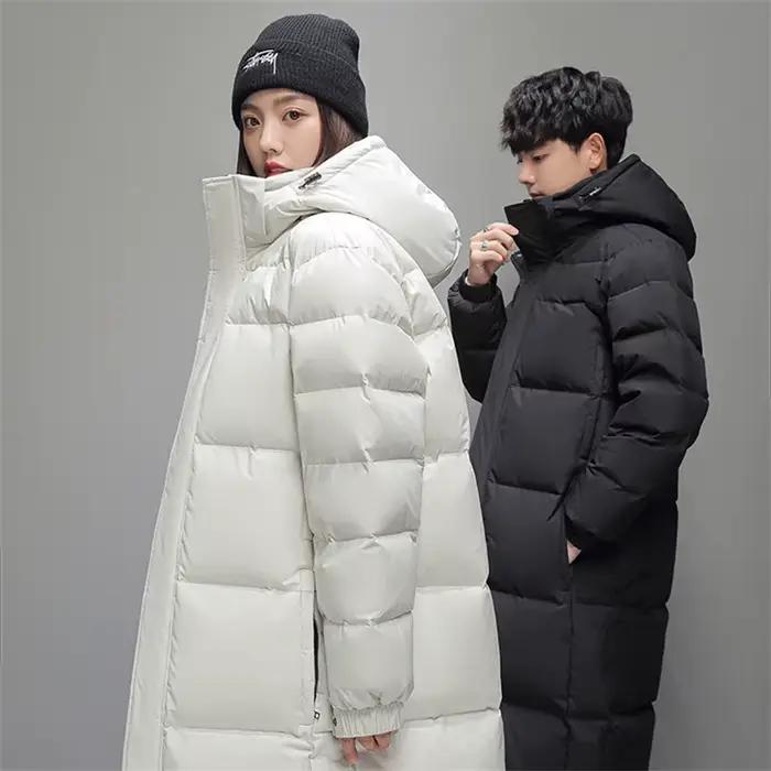 FGKKS 2025 Couple hiver doudoune mode classique mince Style coréen duvet de canard blanc hommes Long