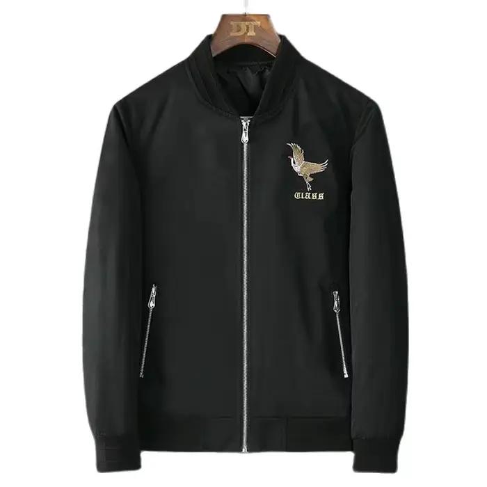Veste Sukajan brodée Crane pour hommes 2026, Blouson Bomber Harajuku à manches longues, Manteau univ