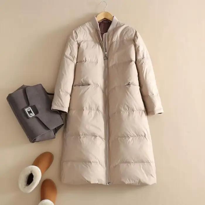 SEDUTMO – Parka longue et chaude en duvet de canard pour femme, manteau épais surdimensionné, décont