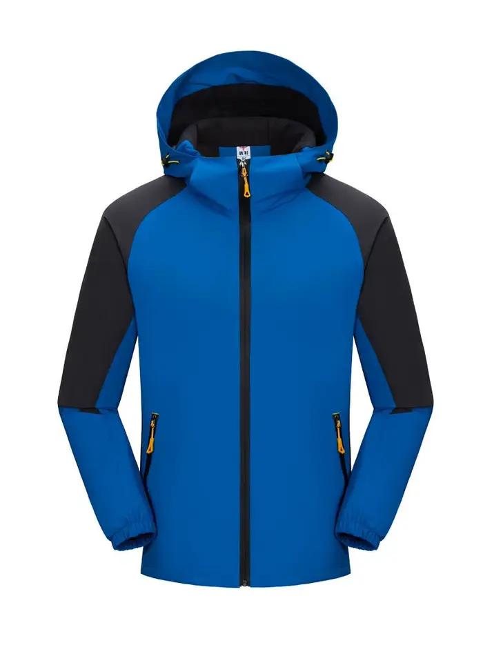Veste épaisse de sport d'alpinisme en plein air pour hommes, mode Patchwork, tissu imperméable, ferm