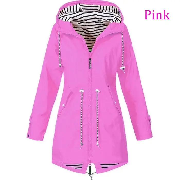 Trench-coat coupe-vent imperméable pour femme, manteau à manches longues, pantalon décontracté, impe