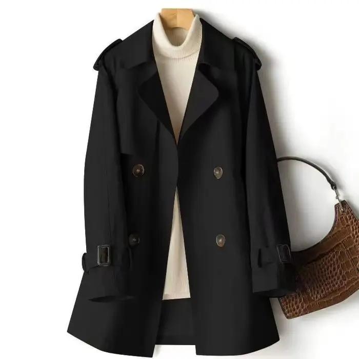 Nouveau coréen automne Trench Coat femmes mode Double boutonnage manteaux femme coupe-vent décontrac