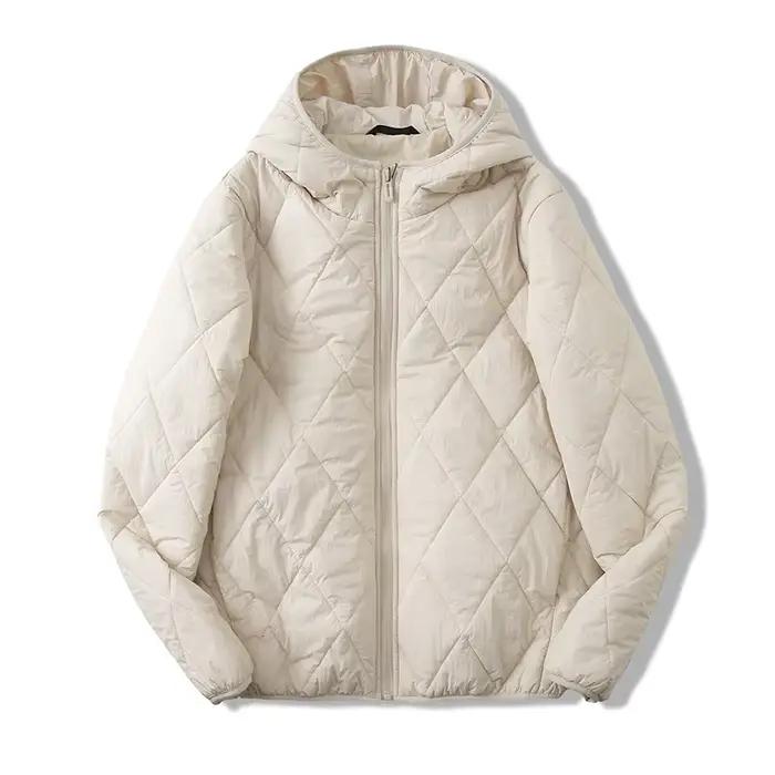 DUKEEN veste à capuche matelassée diamant pour hommes 2025 automne et hiver Vintage décontracté ampl
