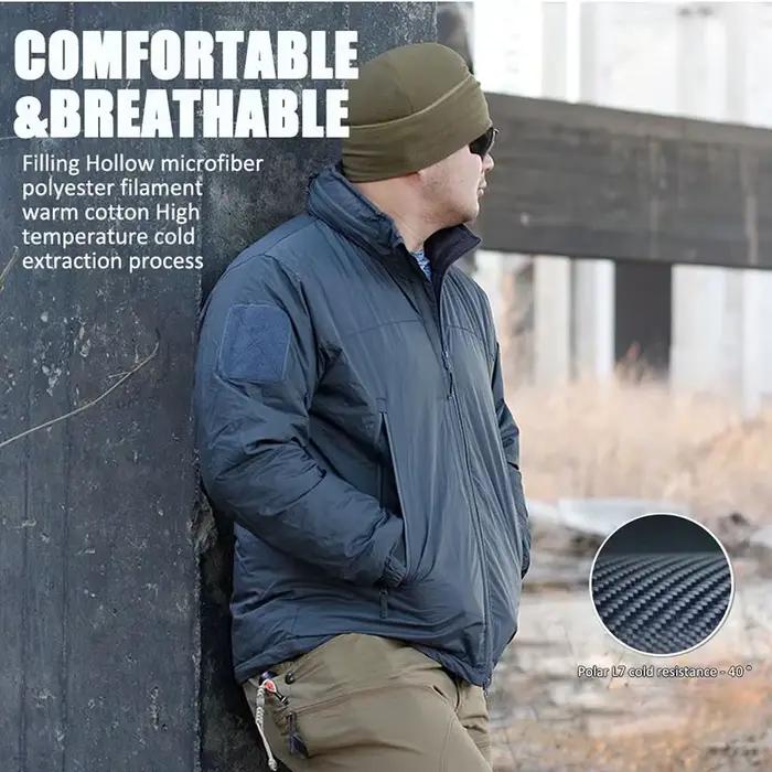 Doudoune militaire pour homme, coupe-vent imperméable, veste chaude épaisse, parkas de chasse et de