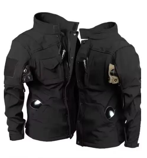 DulJackets-Veste militaire en peau de requin pour homme, coquille souple, imperméable, coupe-vent, s