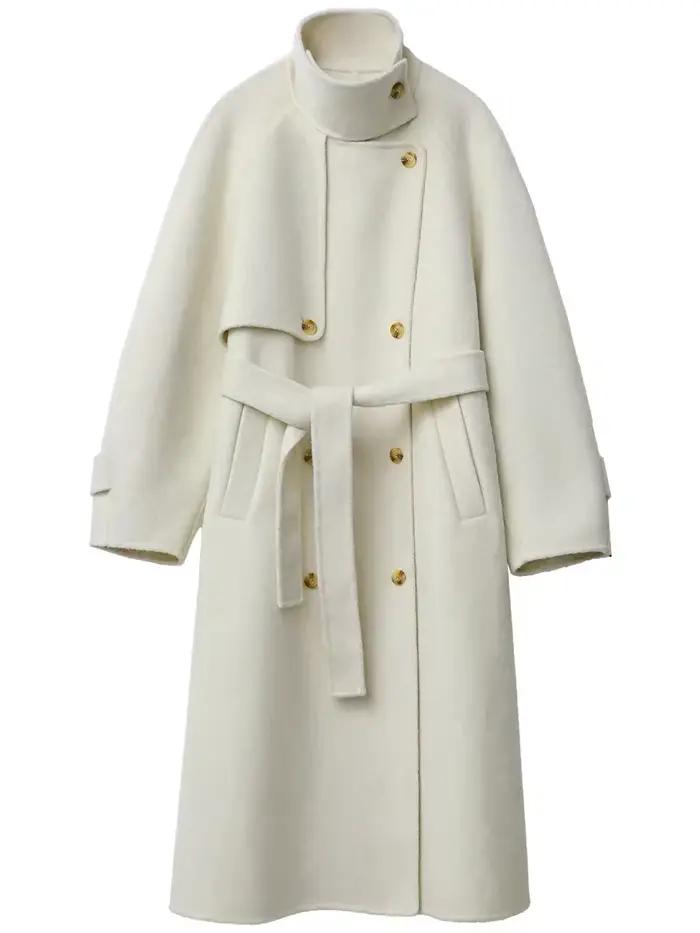 CHIC VEN – manteaux en laine pour femmes, ample, col montant, pardessus Double face, vêtements de de