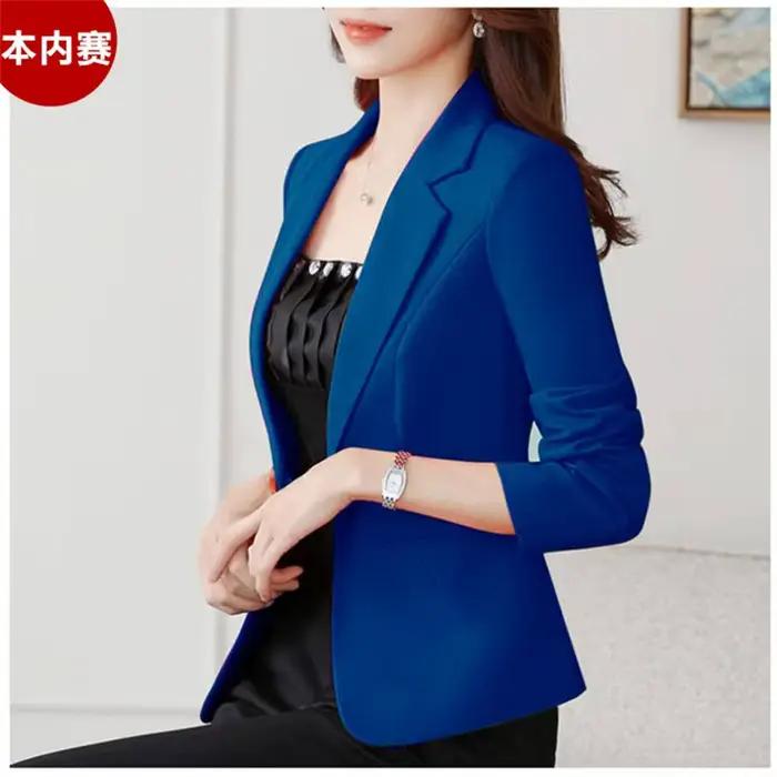 Veste slim courte décontractée pour femme, blazer imbibé, haut résistant, mode coréenne, tempérament