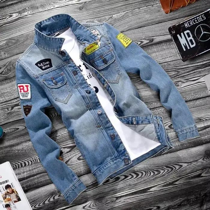 2025 luxe hommes Denim vestes mode trou jean veste hommes coton vêtements d'extérieur vestes manteau