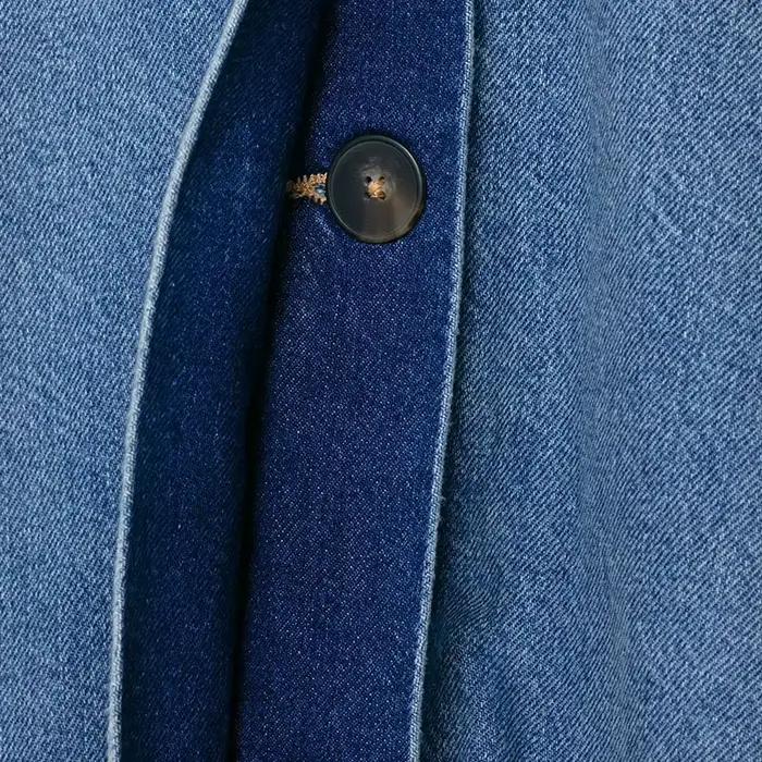 Vestes en jean décontractées à col montant et manches longues pour femme, nouvelle collection Printe