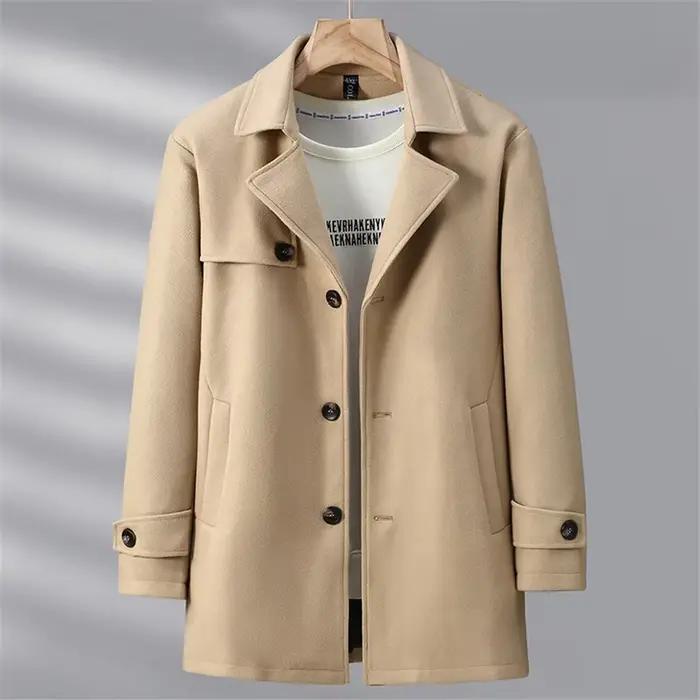 Veste en laine hommes grande taille 12XL couleur unie vestes manteaux en laine mâle automne hiver lo