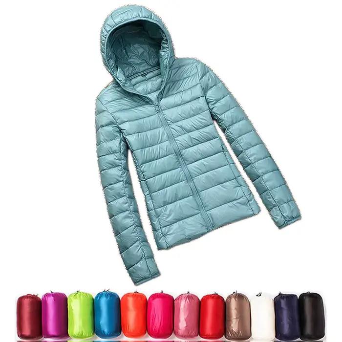 Doudoune en Duvet de Canard Blanc Ultra observateur pour Femme, Manteau Chaud, Parka à Capuche, Gran