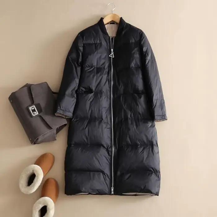 SEDUTMO – Parka longue et chaude en duvet de canard pour femme, manteau épais surdimensionné, décont
