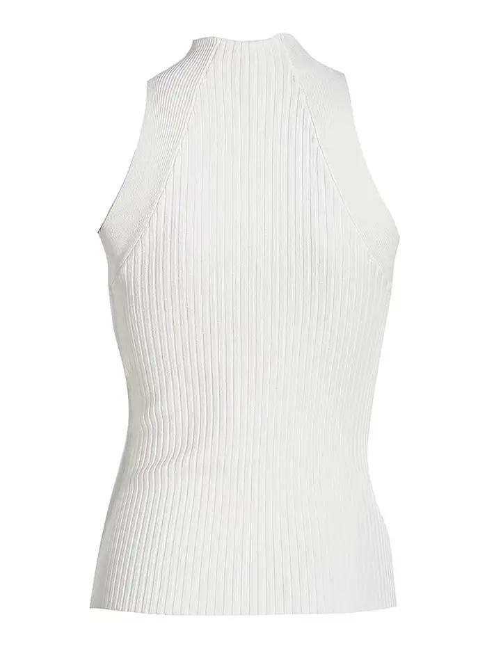 TWOTWurea YLE-Gilets minimalistes à col rond pour femmes, gilets sexy découpés, fibre solide, vêteme
