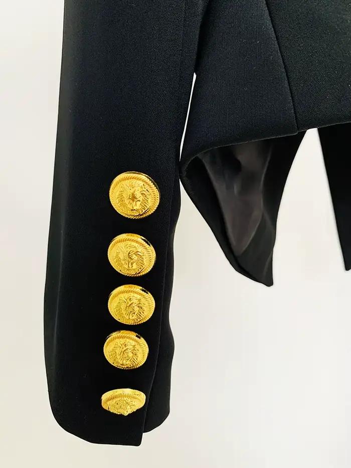 HIGH STREET Nouveauté 2026 Veste de créateur tendance pour femme, coupe ajustée, blazer à revers à b