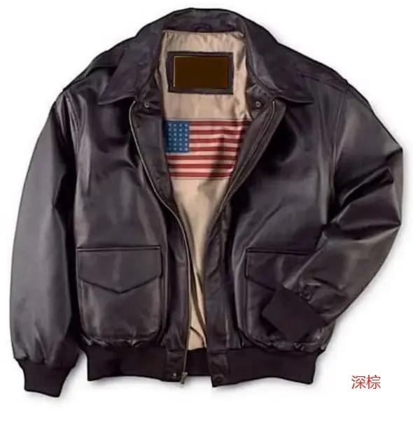 Veste Vintage de Style américain pour hommes et femmes, coupe ample, en Faux cuir, veste de moto Vin