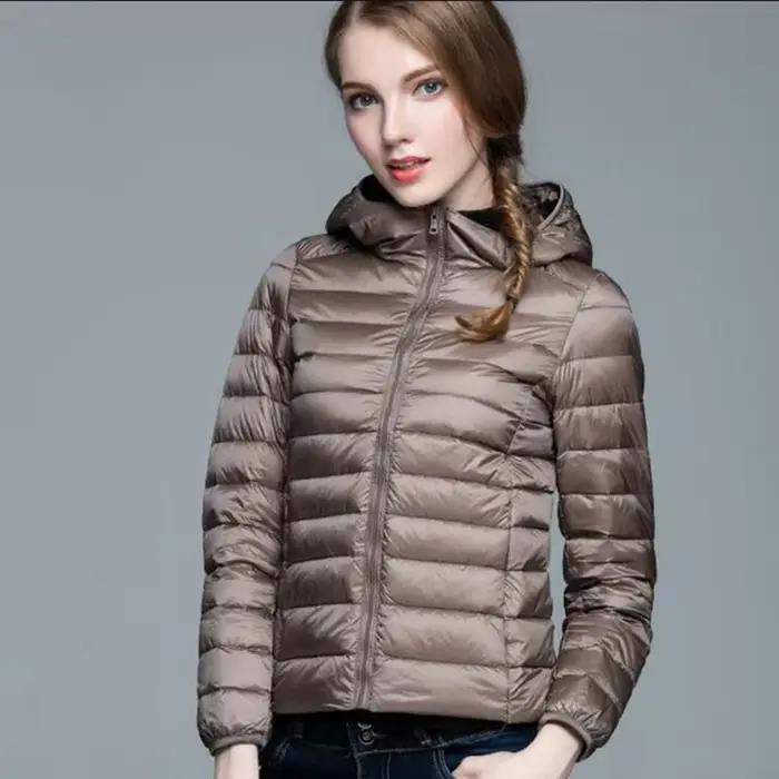 Veste courte en duvet de canard ultra-léger pour femme, manteau mince, parka chaude, vêtements d'ext