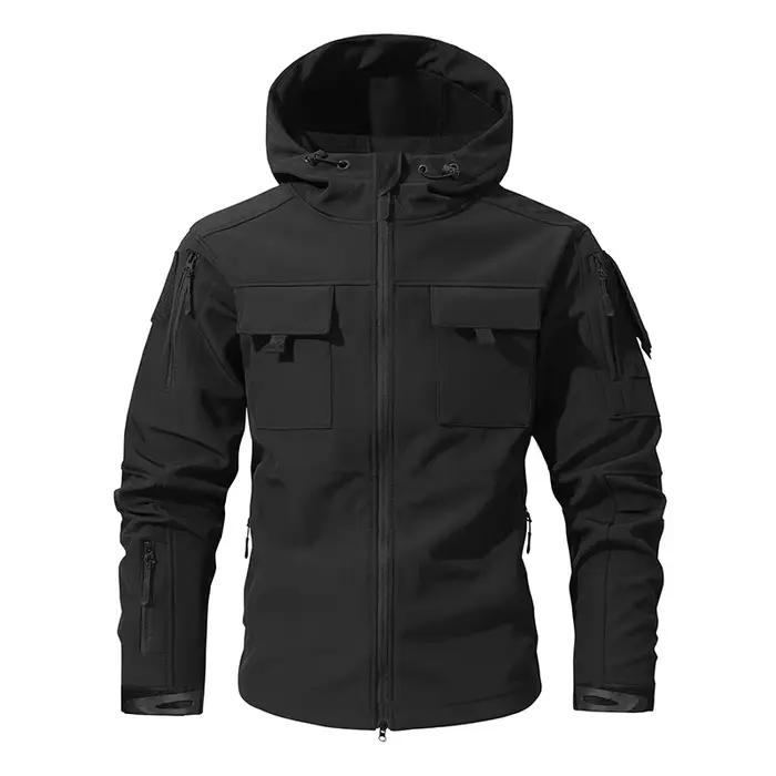 Veste tactique de Camouflage à coque souple silencieuse pour hommes, imperméable, polaire chaude, ve