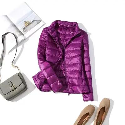 Doudoune Ultra Légère en Velours à Capuche pour Femme, Parka Basique, Vêtement d'Extérieur, Nouvelle