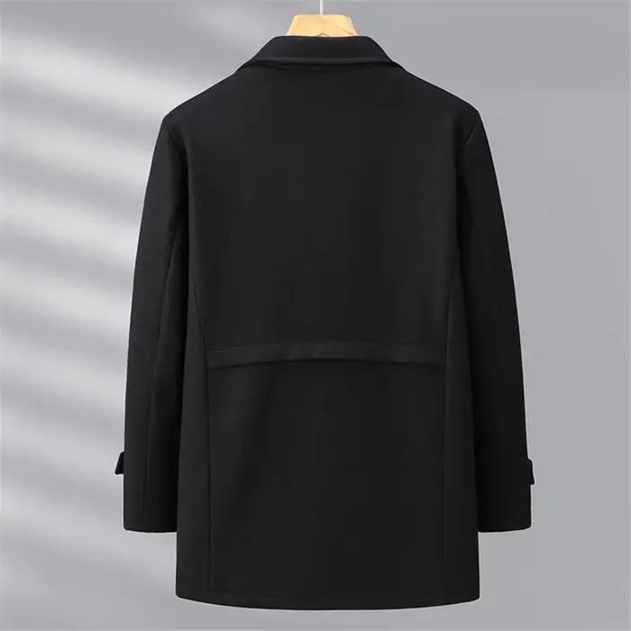 Veste en laine hommes grande taille 12XL couleur unie vestes manteaux en laine mâle automne hiver lo