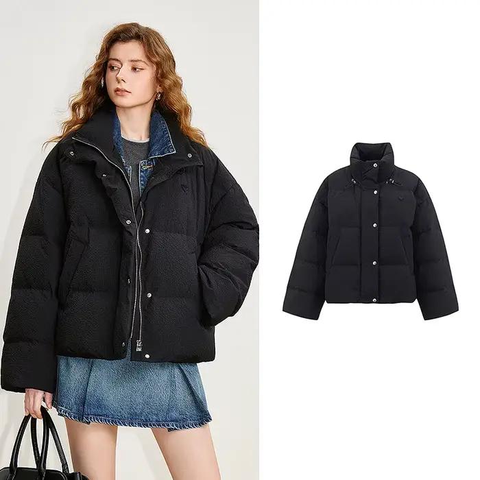 TOYOUTH femmes doudoune 2025 hiver nouveau 90% duvet de canard blanc bulle grille ample doudoune vêt