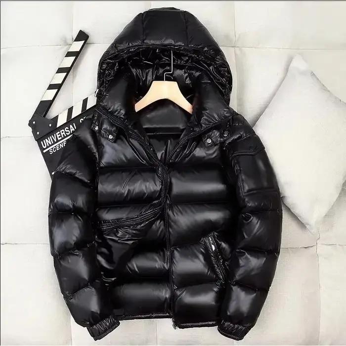 Veste à capuche en duvet de canard blanc pour hommes, Parka brillante, Imperméable, Coupe-vent, Opti