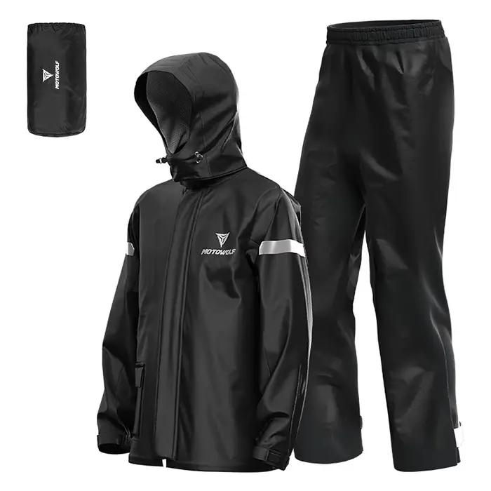 Veste et pantalon de pluie imperméables pour homme, équipement de moto, coulée en plein air, vélo, é