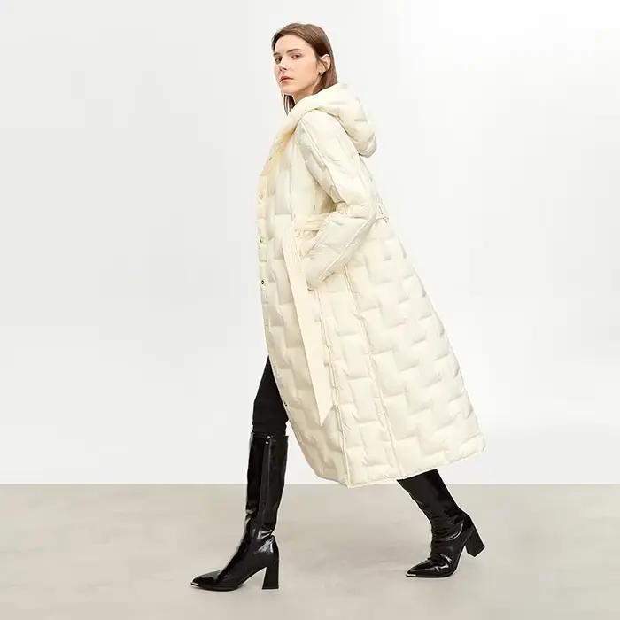 AMII minimaliste canard doudoune pour femmes nouveau 2025 hiver solide Long épais chaud manteau à ca