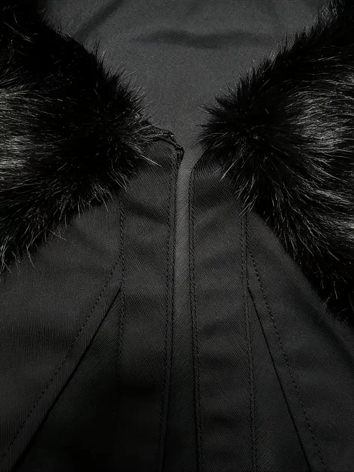Manteau long gothique noir pour homme avec col en fausse fourrure, cape médiévale vintage, manteau d'hiver chaud pour Halloween, cosplay, fête