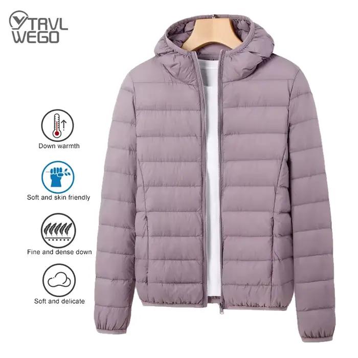 Doudoune d'escalade en duvet de canard blanc pour femme