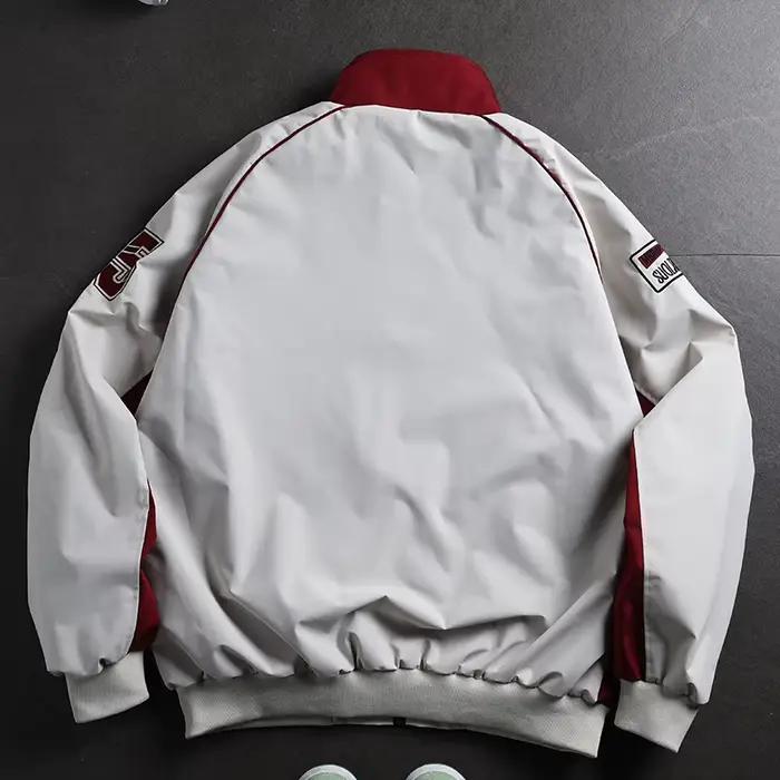 Blouson de course rétro pour homme, style motard urbain, nouvelle collection printemps-automne, veste de baseball color block assortie pour femme