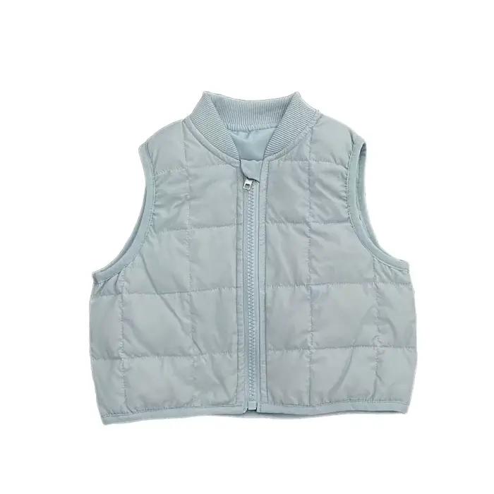 2025 hiver nouveau bébé sans manches doudoune infantile garçons filles solide chaud gilet enfant en bas âge vers le bas gilet enfants coupe-vent hauts