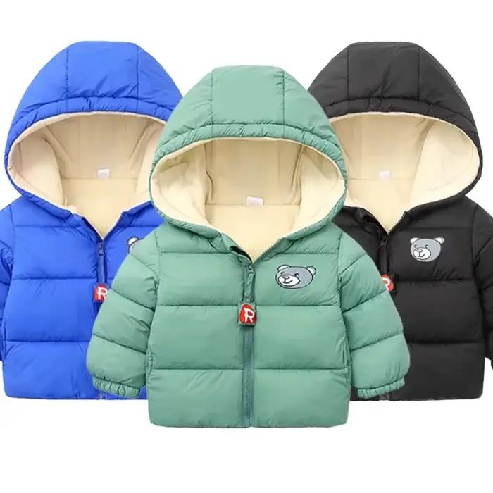 Hiver bébé garçons veste polaire pour enfants dessin animé ours manteau à glissière automne garçon chaud à capuche doudoune vêtements d'extérieur pour enfants