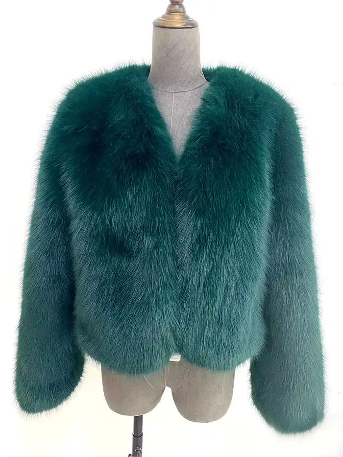 ZADORIN épais chaud hiver manteaux de fourrure femme luxe moelleux noir fausse fourrure manteau femme vêtements fourrure de renard fausse manteau courte fourrure veste
