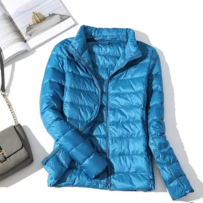 Doudoune Ultra légère 2025 nouveaux Parkas vestes d'hiver de base femmes manteaux à capuche en velours automne
